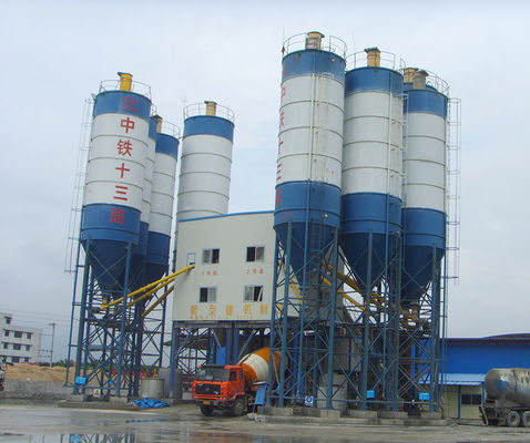 Wysokiej wydajności HZS60 60M3H 110kw Betonowa fabryka bateryjna Centralna fabryka betonowa z mieszarką