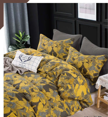 Szary Żółty Kolor Jacquard Bawełna Łóżko Poduszka Pudełko
