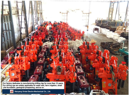 Przenośna XY-1A-4H Geologiczna platforma wiertnicza 150m Hydraulic Feed Rock Coring Machine Zintegrowany silnik wysokoprężny pompa błota do badań budowlanych górskich i płaskich