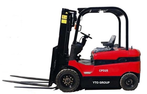 YTO 2,5ton Logistics Machinery Wózek widłowy z akumulatorem o wysokości podnoszenia 5 m